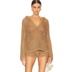 Crochet hoodie coverup from Misa